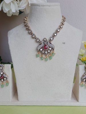 Artificial Victorian Massonite Mango Design Necklace