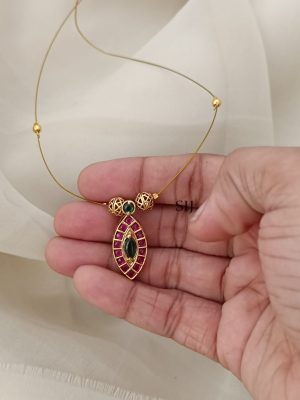 Traditional Tear Drop Pendant Invisible Necklace