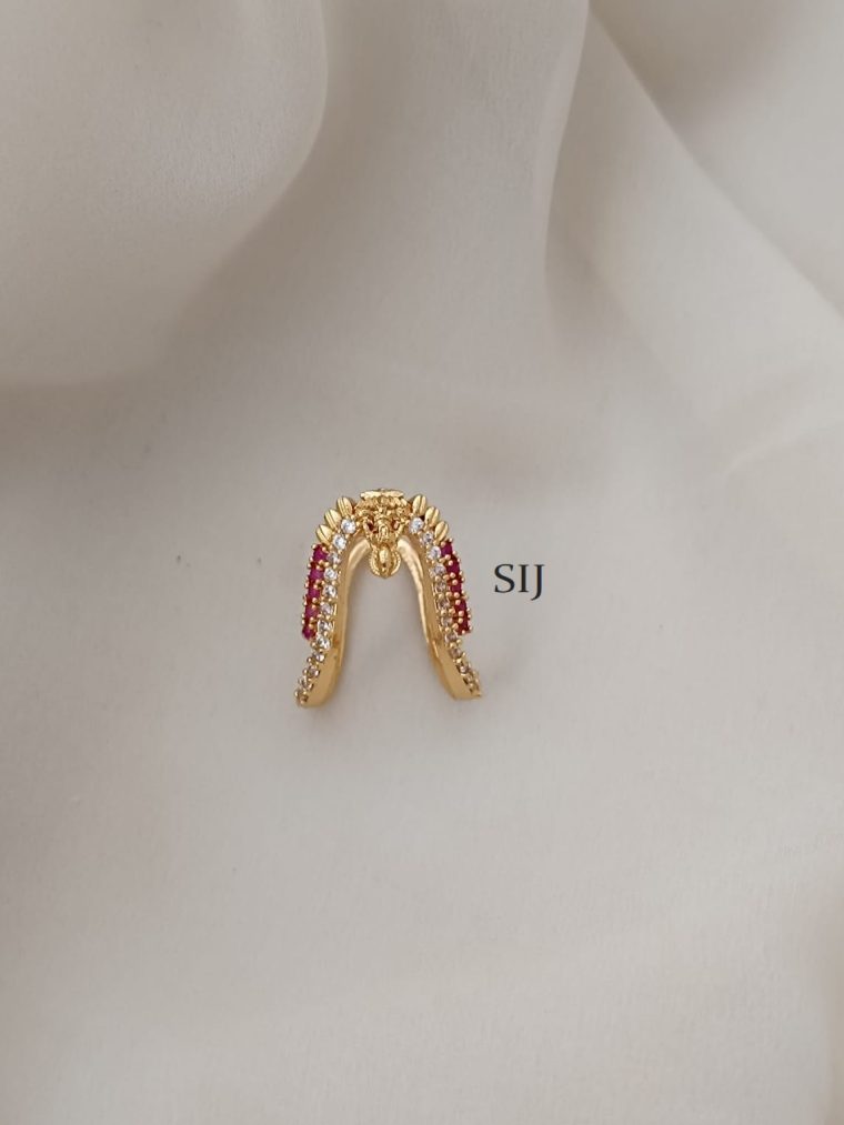 Traditional Lakshmi Design V Shaped Vanki Finger Ring