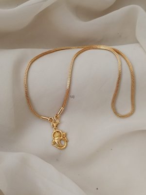 One Gram Gold Vinayaka Pendant Chain