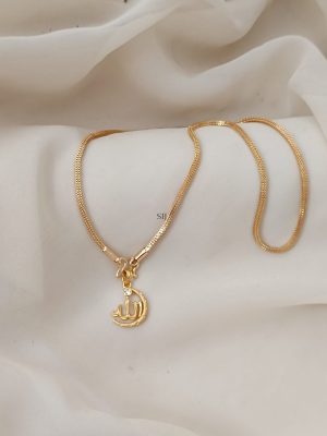 Imitation Chain with Half Moon Pendant