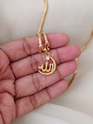 Imitation Chain with Half Moon Pendant