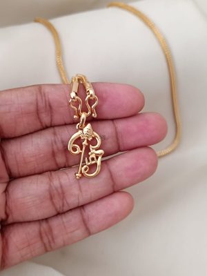 One Gram Gold Shakti Pendant Chain