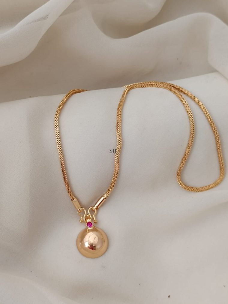 Gold Plated Chain with Thali Pendant