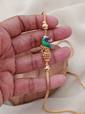 Traditional Peacock Design Mugappu Chain