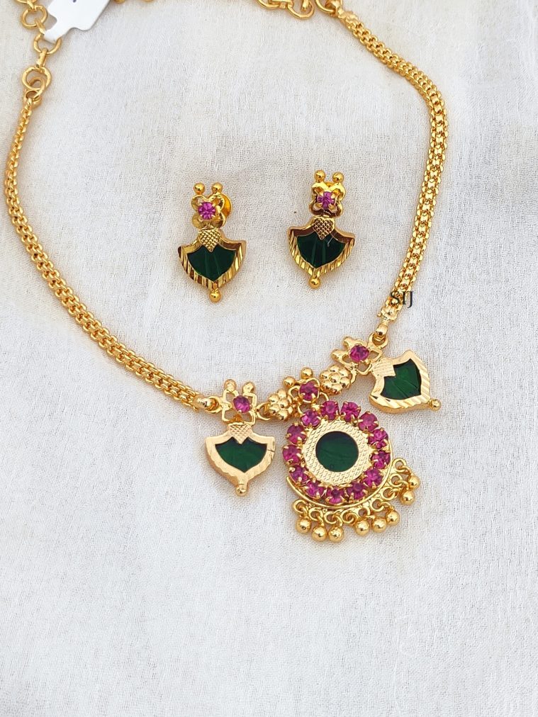 Imitation Kerala Palakka Necklace Set