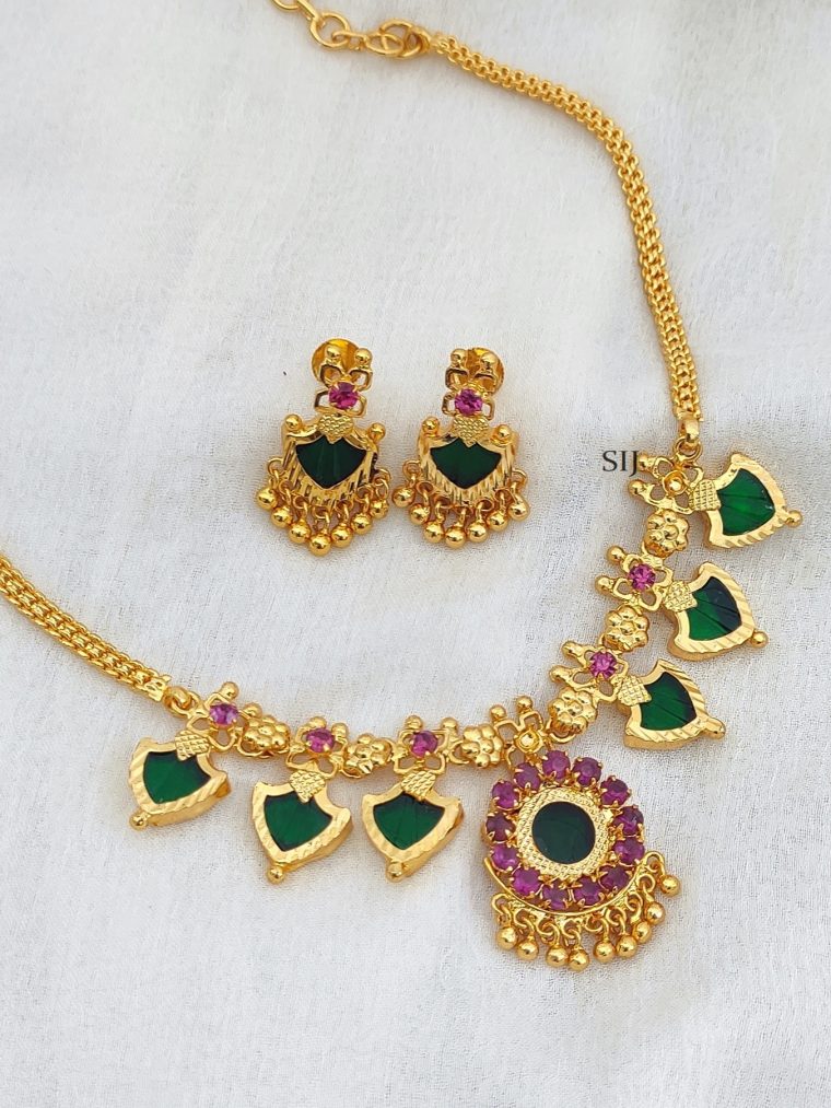 Artificial Kerala Palakka Necklace Set