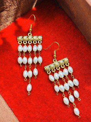 Traditional Pearl Danglers Earrings