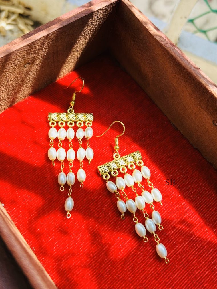 Traditional Pearl Danglers Earrings