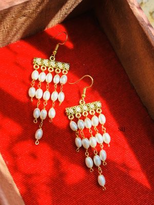 Traditional Pearl Danglers Earrings