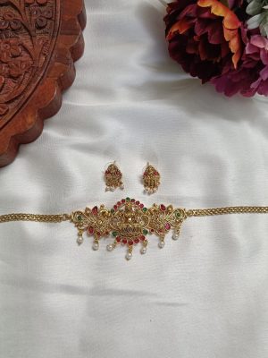 Traditional Lakshmi and Dual Peacock Choker