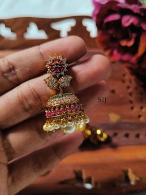 Traditional Floral Design Jhumkas