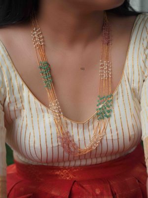 Multi Layer Haram with Pearls and Multi Color Beads