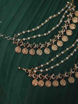 Traditional Pearl and Lakshmi Coin Mattals