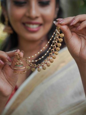 Traditional Lakshmi Jhumkas with Mattals