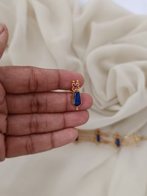 Gold Plated Blue& Pink Stones Palaka Choker