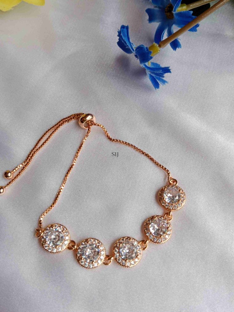 Rose Gold Round Shape Design Bracelet