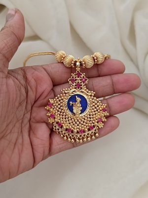 Traditional Krishna Pendant Necklace