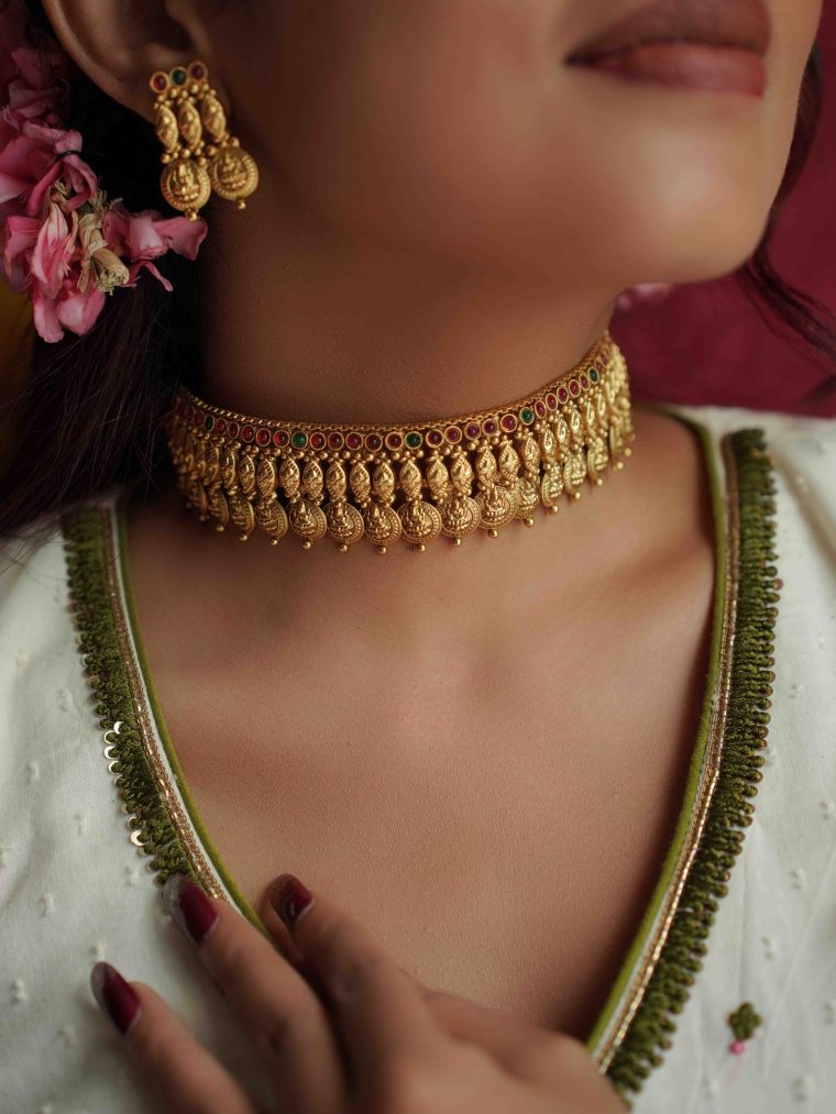 Traditional Lakshmi Coin Choker