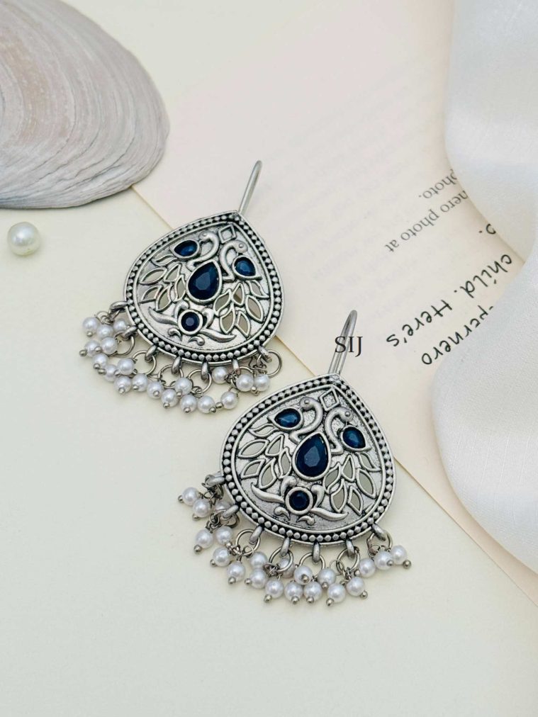 Imitation Hook Drop German Silver Plated Earrings