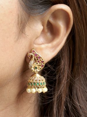 Imitation Peacock Little Jhumkas