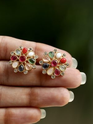 Traditional Navarathna Ear Studs