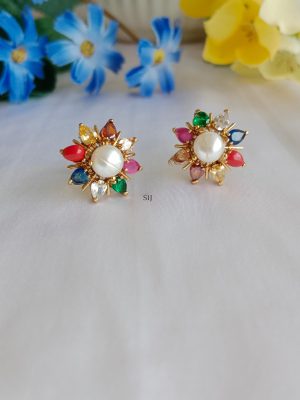 Traditional Navarathna Ear Studs