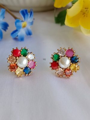 Traditional Navarathna Ear Studs