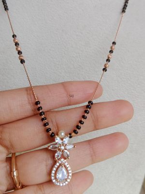 Imitation AD Stones Flower Drop Mangalsutra