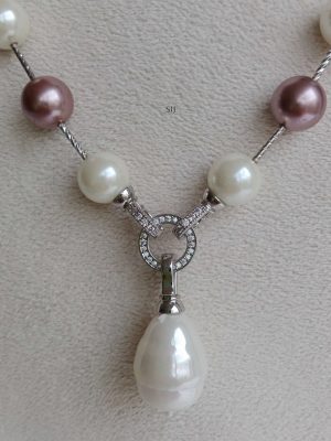 Imitation Pearl Necklace With Removable Pendant