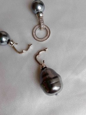 Imitation Pearl Necklace With Removable Pendant