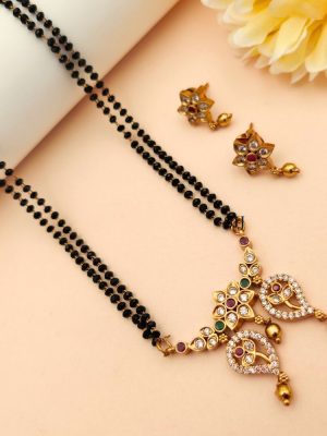 Imitation Floral Mangalsutra Set