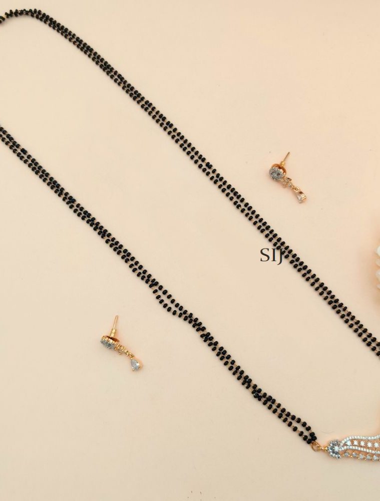 Imitation Zircon Stones Mangalsutra Set