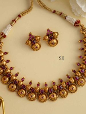 Traditional Ruby Stones Necklace