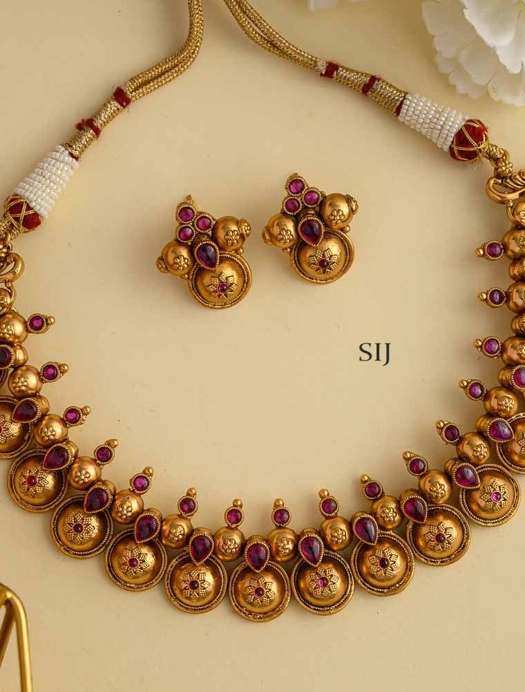 Traditional Ruby Stones Necklace