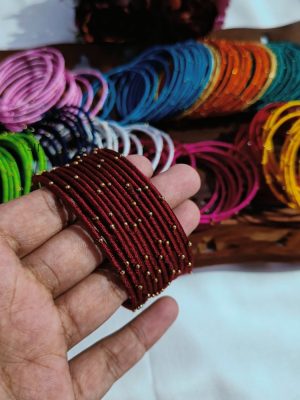 Silk Thread Bangles 12 Set Combo