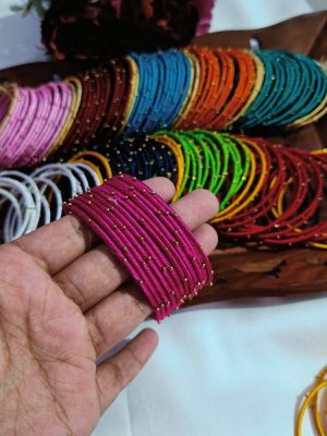 Silk Thread Bangles 12 Set Combo