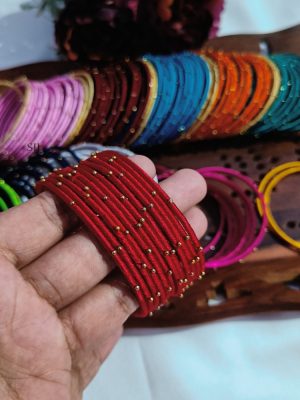 Silk Thread Bangles 12 Set Combo