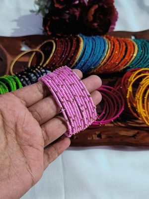 Silk Thread Bangles 12 Set Combo