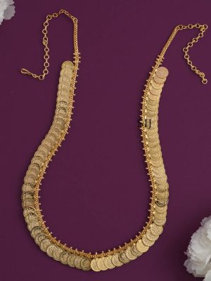 Imitation Dual Side Maang And Coin Lakshmi Long Necklace