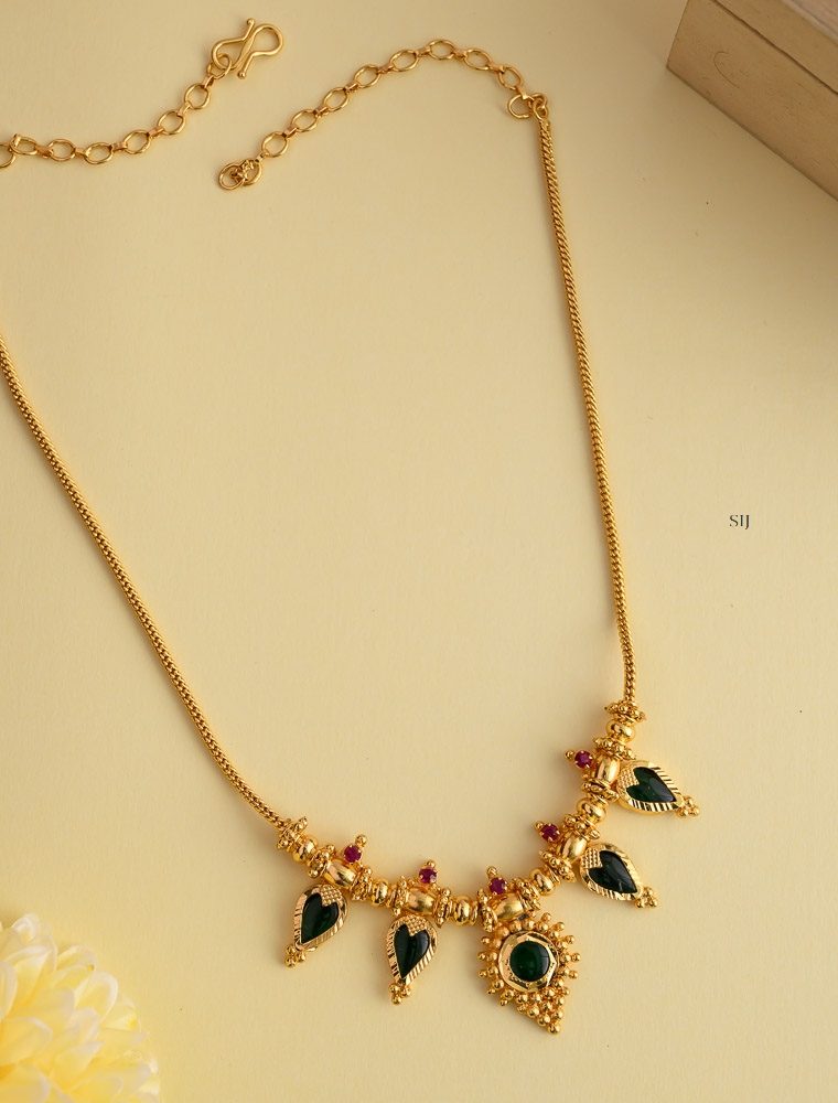 Imitation Kerala Style Green Palakka Necklace