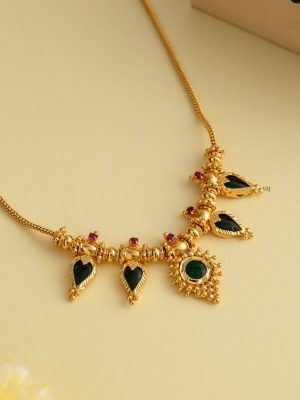 Imitation Kerala Style Green Palakka Necklace