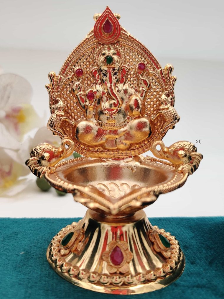 Traditional Vinayaka Motif Diya