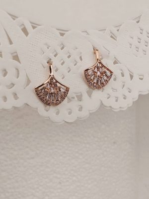 Artificial Fan Design Silver Plated Gold Plated & Rose Gold Plated Earrings