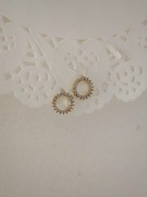 Circular Shape AD Studded Ear Studs