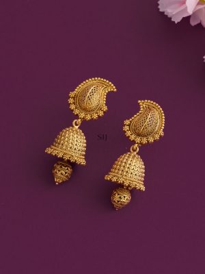 Gold Finish Choker With Earring & Tikka