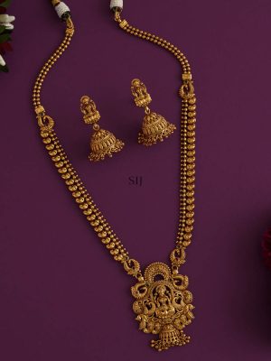 Gold Finish Mango Design Lakshmi Haram