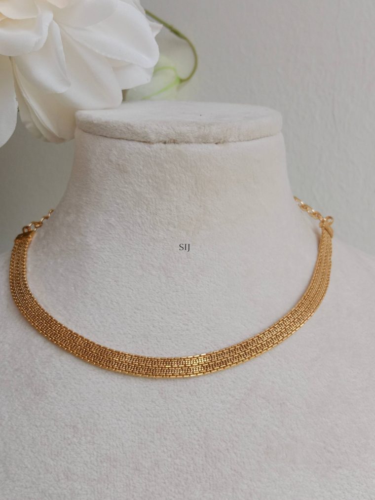 Gold Finish Thick Plain Chain