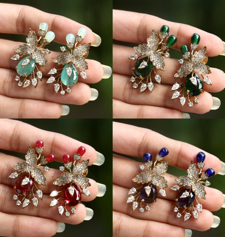 Imitation Multicolor Stone Earrings