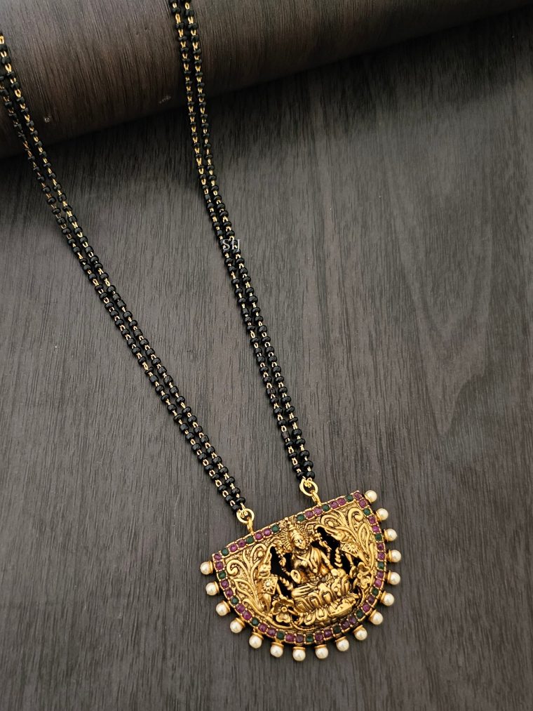 Traditional Gajalakshmi Pendant Mangalsutra